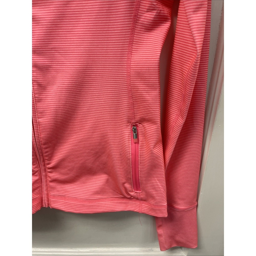 GapBody Pink Striped Full-Zip Jacket Womens S Polyester/Spandex - Picture 4 of 11